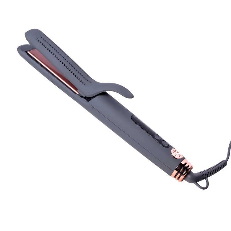 2In1 and Curler Ceramic Tourmaline Straightener Salon Professional Flat Iron Styling Tool for Sleek Smooth Hair S251015