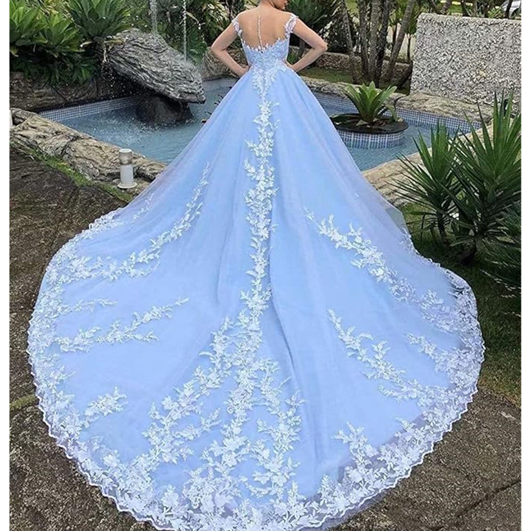 Sexy Illusion Wedding Dresses Mermaid Long Sleeve Applique Vestido De Noiva Sweep Train Tulle Vestidos De Novia 003