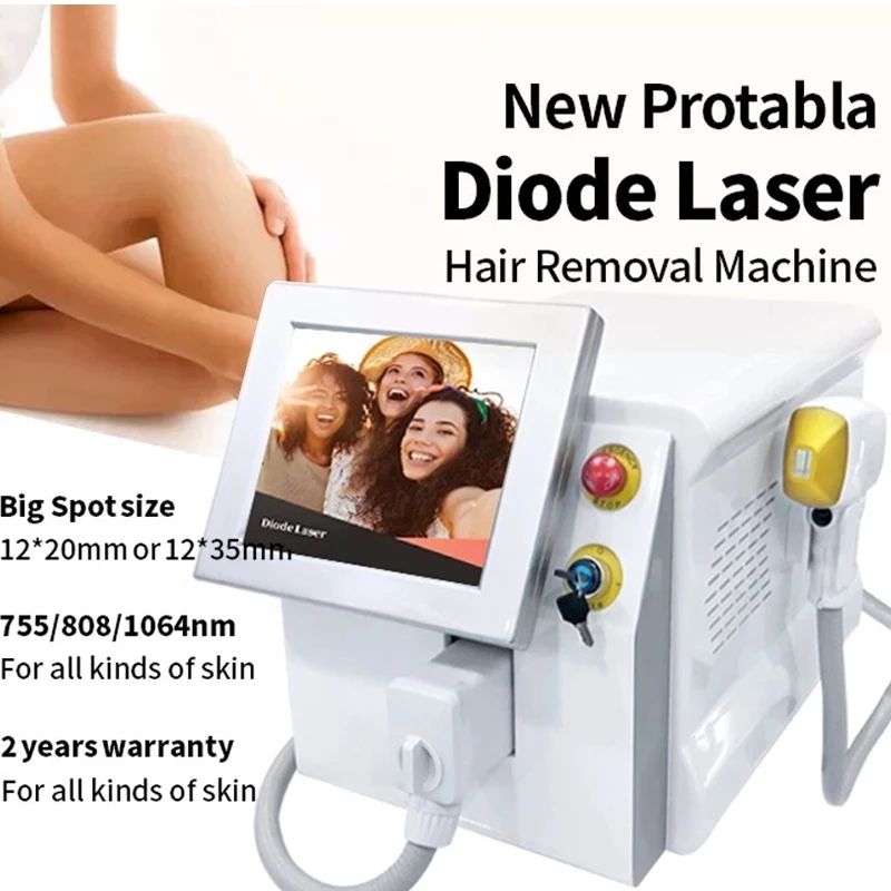 Latest Technology 2000w 3 Wavelength 755nm 808nm 1064nm Diode 808 Hair Removal Machine 10.4 Inch Touch Screen Diode Laser Hair-removal Device