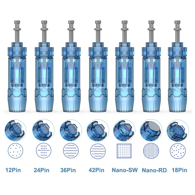 50pcs/lot Needle cartridge 12/18/24/36 42 pins for Dr.pen derma pen A9 M8S A8S microneedle pen rechargeable dermapen dr pen Nano Replaceable Disposabl