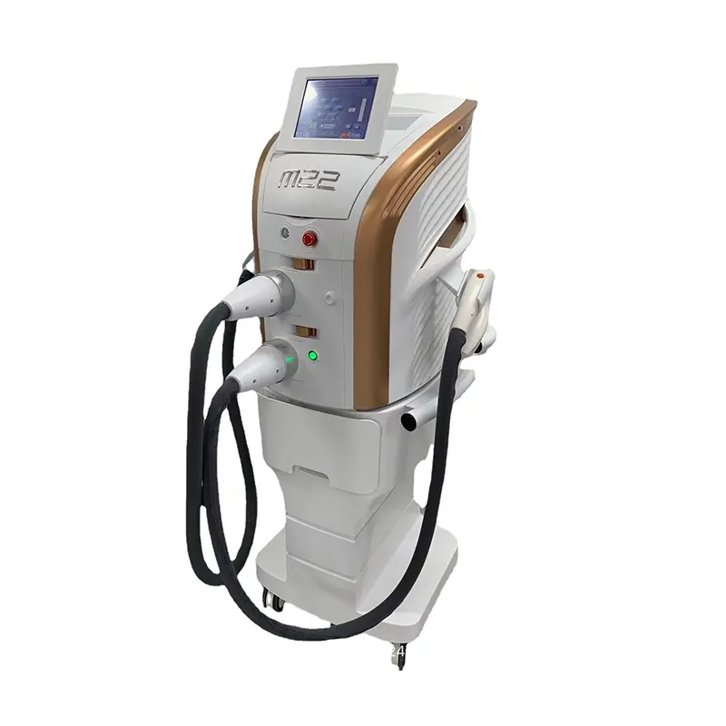 New Arrival M22 2 Handles Hair Tattoo Pain-free Removal Machine OPT IPL + Nd Yag Laser Skin Rejuvenation Beauty Treatment for Whole Body CE Instrument