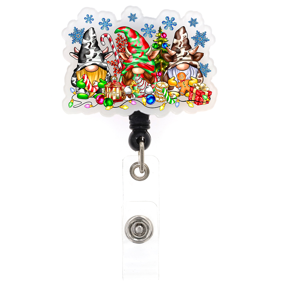 5 Pcs/Lot Fashion Key Rings Mix Medical Series Scrub Life ER Nurse Thanksgiving Christmas Halloween Acrylic Badge Reel For Nurse Doctor Holiday Access