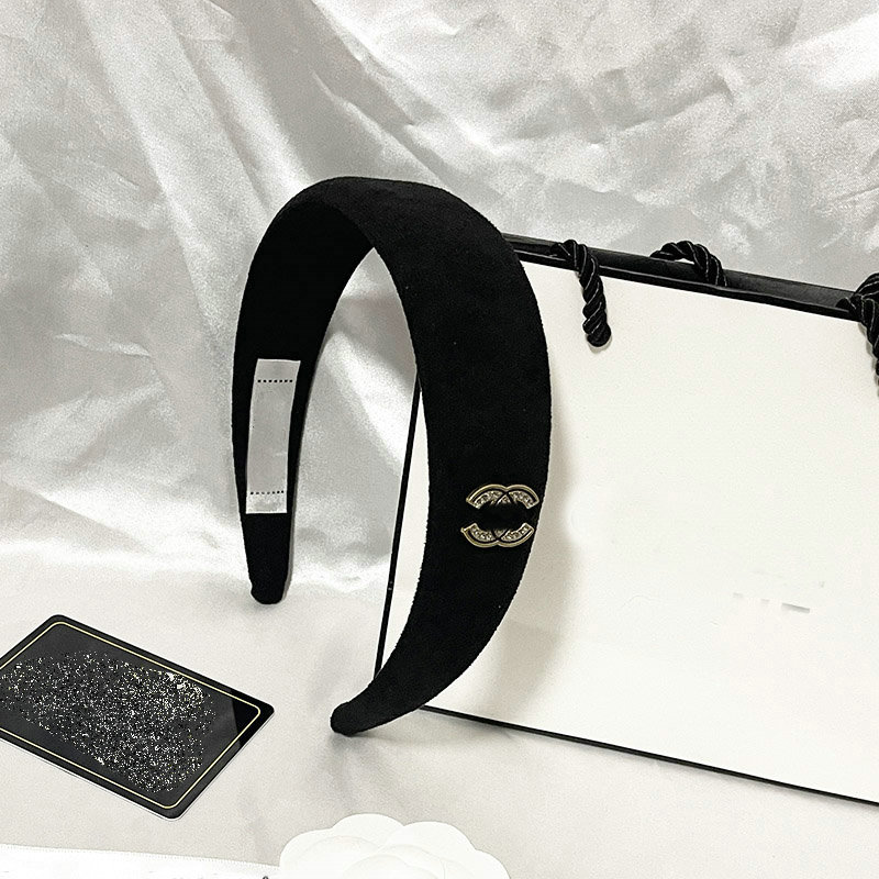 Designer Headband Women Black Brand Letter Large Bow Dia Hairbands Fashion Womens Sport Hoop Vintage Hair Accessories