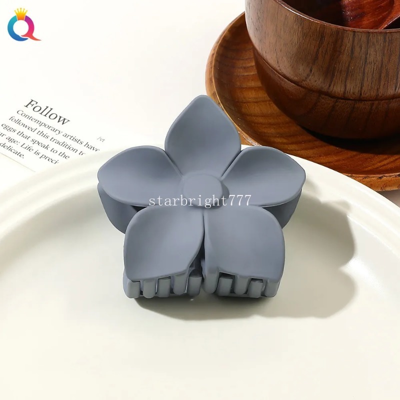 7cm Big Flower Hair Clip Summer Colorful Flower Hair Claws Clips for Women Beach Sweet Hairpins Girls Crab Barrettes Hair Accessories