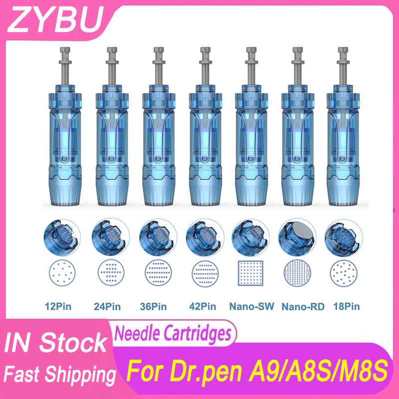 Original Dr.Pen A8S A9 M8S Needle Cartridges MTS Kit Dermapen Replaceable Disposable Derma Pen Replace Tattoo Needles Microneedling Needles 12/18/24/3