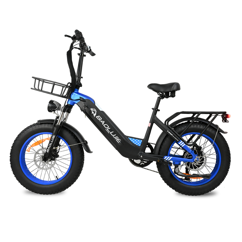 USA Stock Electric Bike Foldable Step-Thru Fat Tier Bike 20 Inch 2023 Version 48V 12Ah Removable Battery 500W Motor 35km/h Hydraulic Brakes 50KM Milea