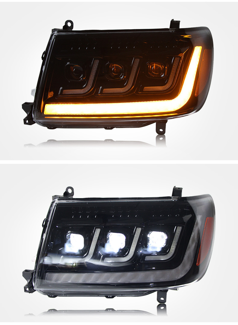 Car Headlights For Land Cruiser 1998-2007 LC100 Full LED Headlights 4700 DRL Daytime Lights LED Turn Signal Lamp
