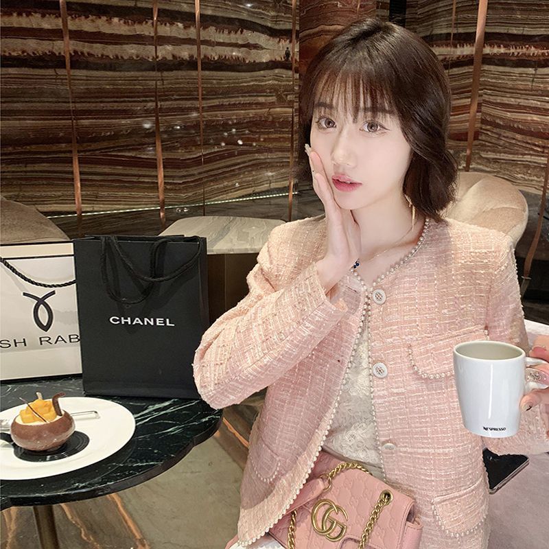 Women's Jackets Chic Female Tweed Coat Outerwear Top Autumn Women Clothing Single-breasted Tassel Slim Tweed Jacket Outwear 230912