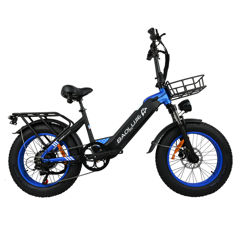 USA Stock Electric Bike Foldable Step-Thru Fat Tier Bike 20 Inch 2023 Version 48V 12Ah Removable Battery 500W Motor 35km/h Hydraulic Brakes 50KM Milea