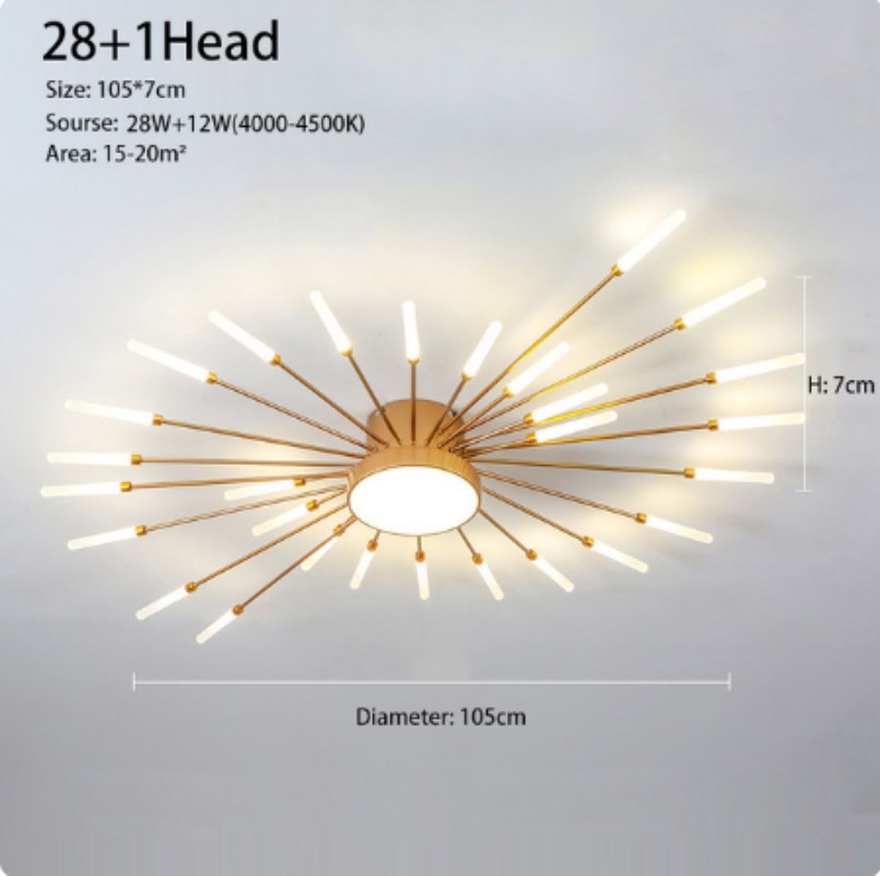 Hot Sale Fireworks Led Chandelier For Living Room Bedroom Home Chandelier Modern Led Ceiling Chandelier Lamp Lighting Chandelier