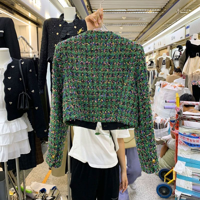 Women's Jackets Autumn Winter Sqaure Neck Tweed Jacket Women Vintage Elegant Small Fragrant Short Coat French Style Chic Fashion Tops 230912