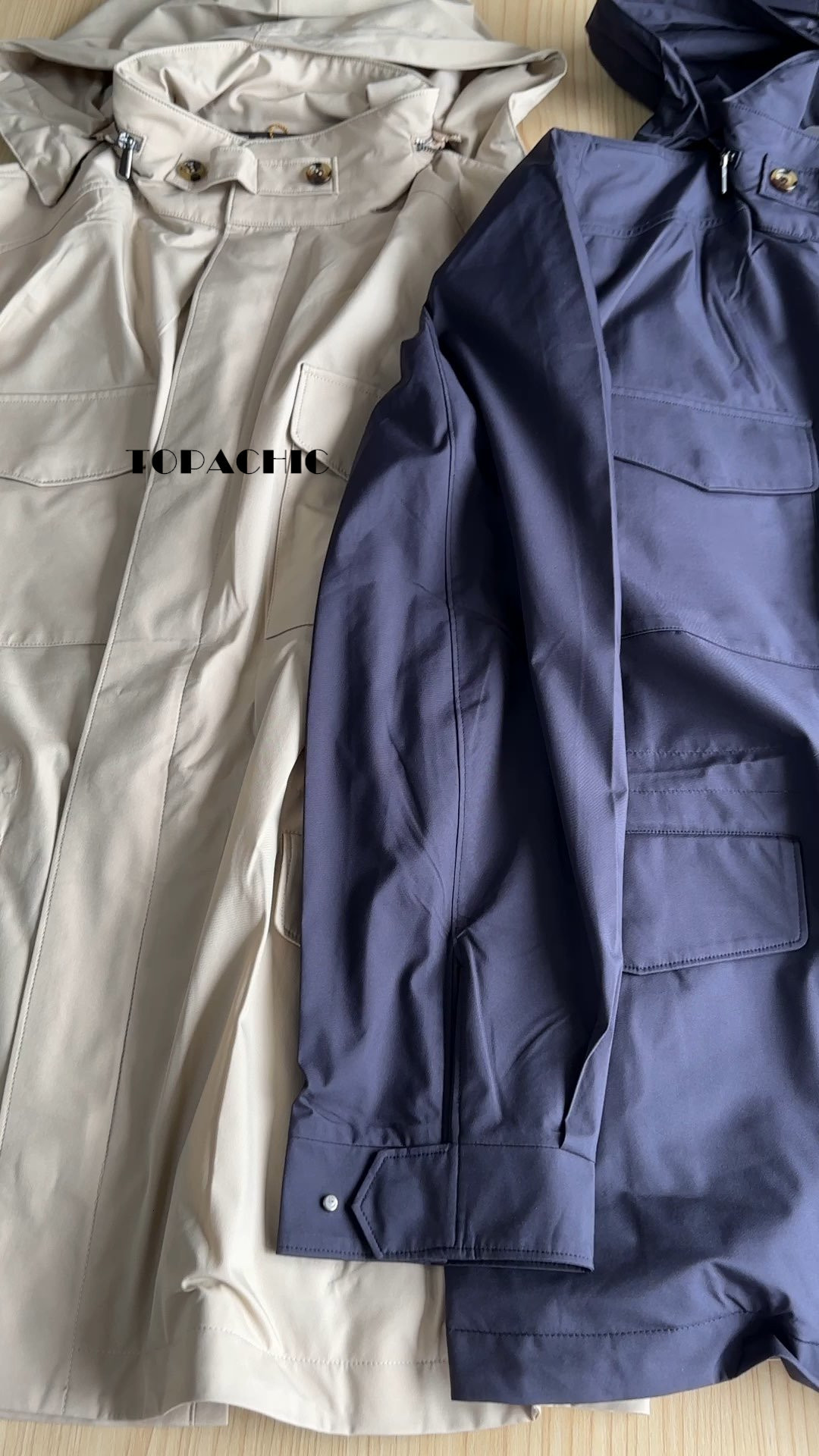 Men's Trench Coats 718 High Quality Hooded Coat for Men Casual Hat Detachable Drawstring Zipper 230912