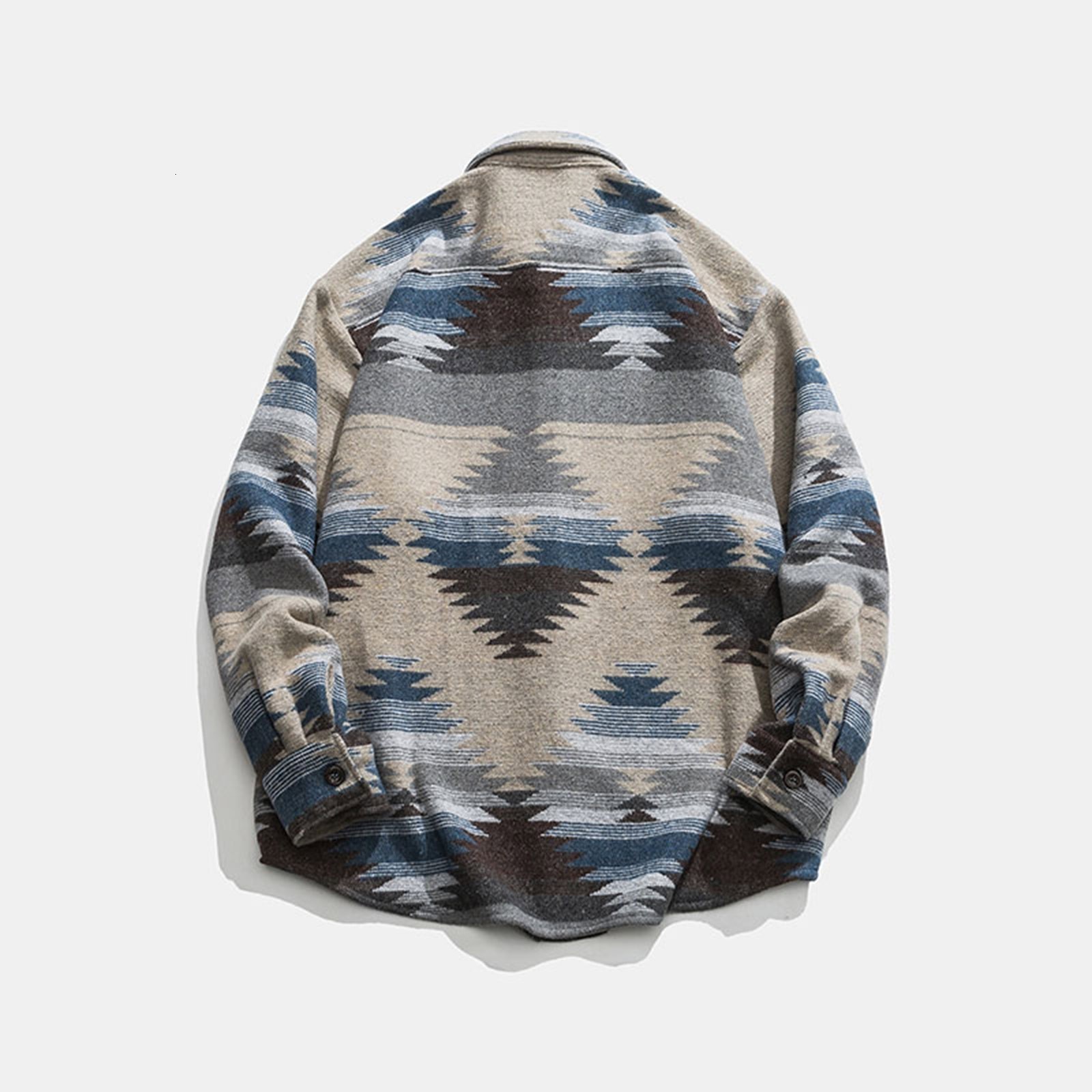 Men's Jackets Autumn Product Trend High Quality Long Sleeve Printed Large Woolen Jacket Fashion Thickened Retro Coat Chaquetas 230912