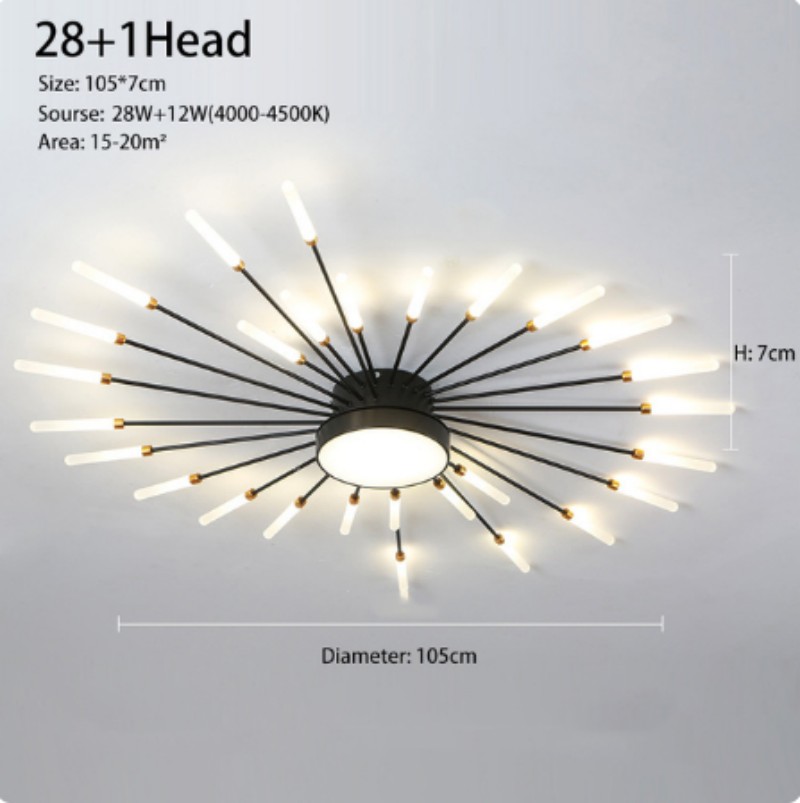 Hot Sale Fireworks Led Chandelier For Living Room Bedroom Home Chandelier Modern Led Ceiling Chandelier Lamp Lighting Chandelier