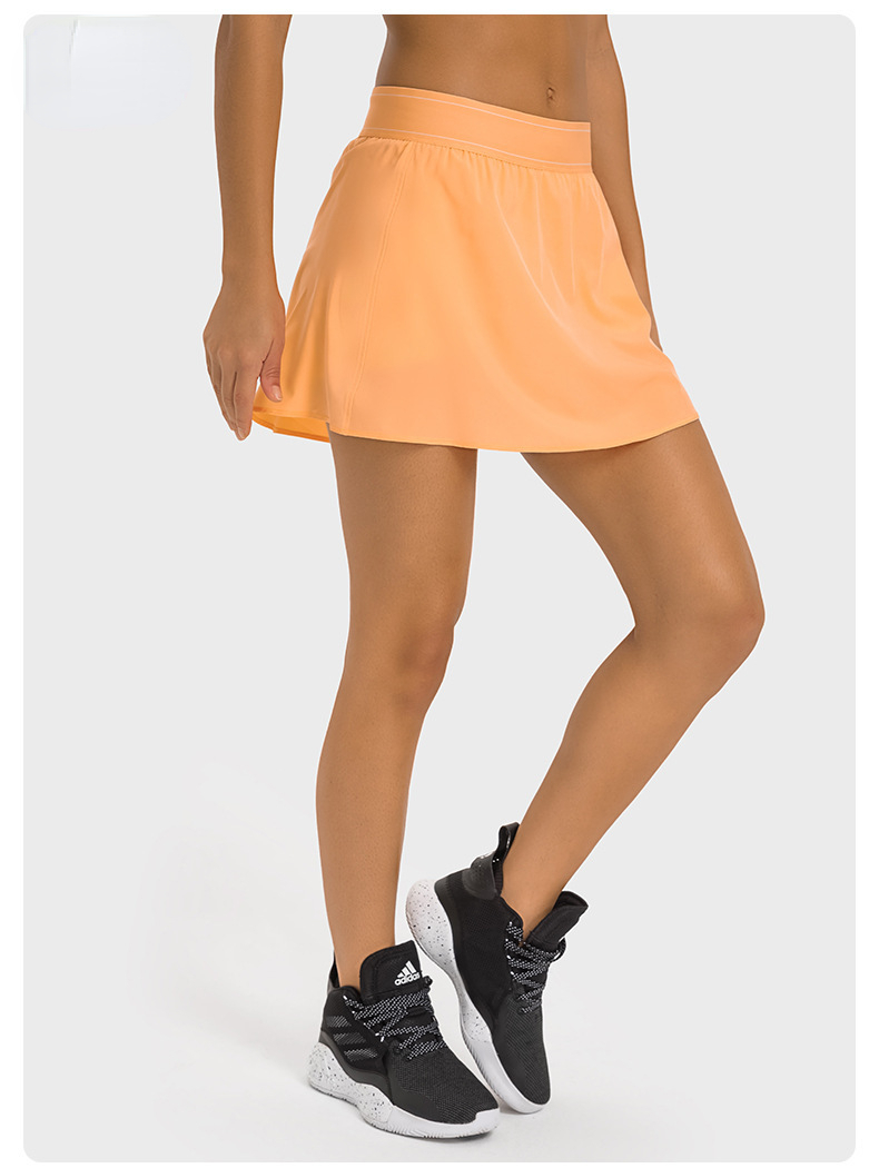 Ladies' yoga dress, comfortable, nude, anti-glare, tennis quick-drying, breathable, loose and casual yoga sports dress