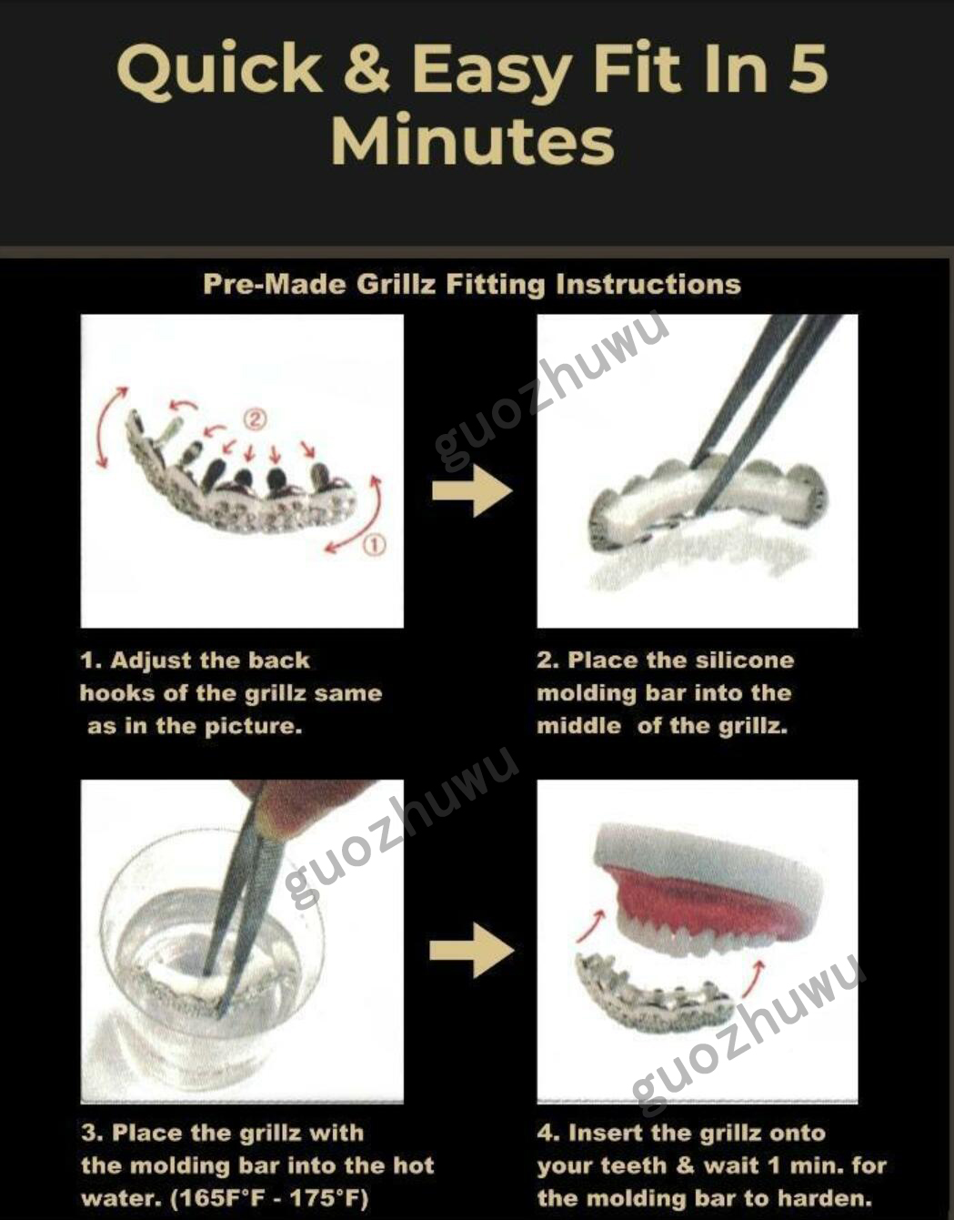 18K Gold Single Grillz Braces Punk Hip Hop CZ Cubic Zirconia Cross Teeth Dental Mouth Fang Grills Tooth Cap Cosplay Halloween Party Vampire Rapper Bod