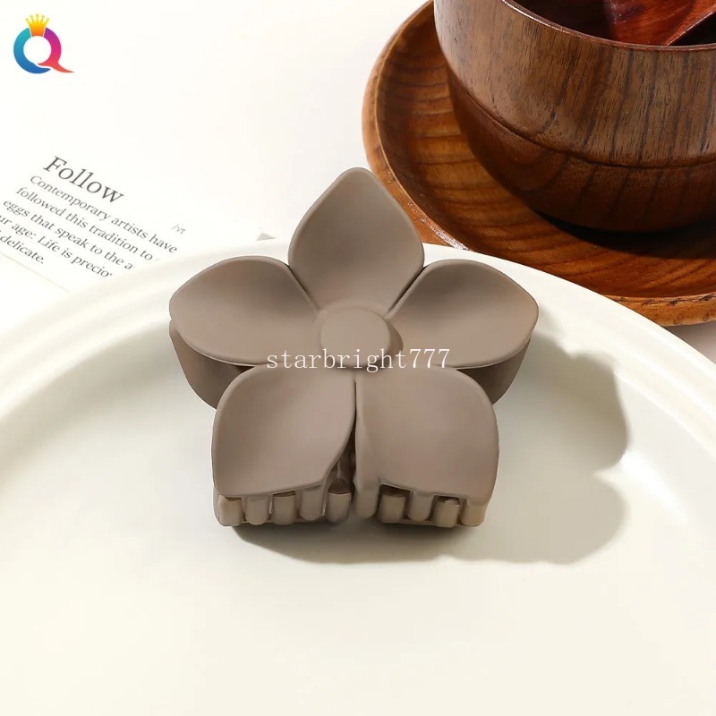 7cm Big Flower Hair Clip Summer Colorful Flower Hair Claws Clips for Women Beach Sweet Hairpins Girls Crab Barrettes Hair Accessories