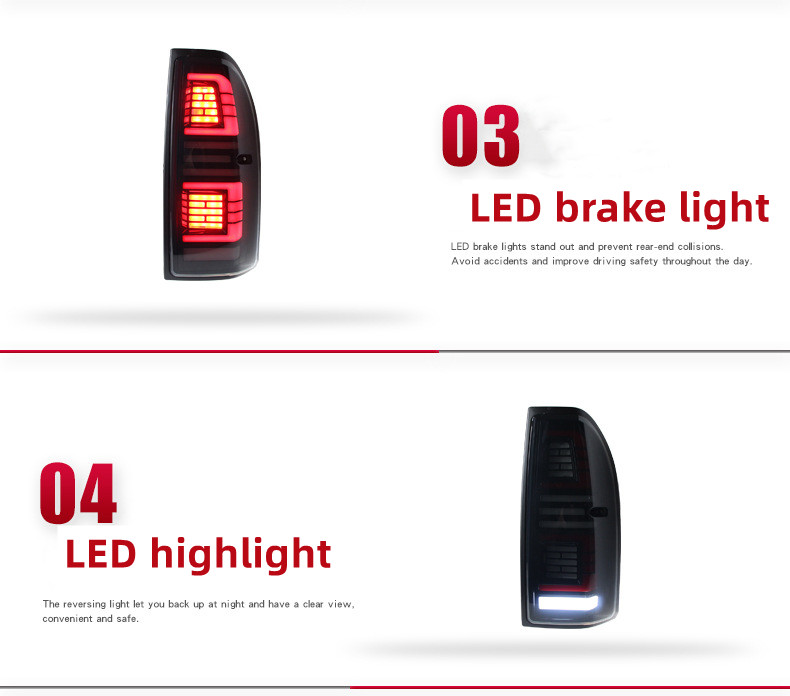 Car Taillight Assembly For Toyota Prado LC90 LC95 3400 1996-2002 LED Street Turn Signal Lights Accessory