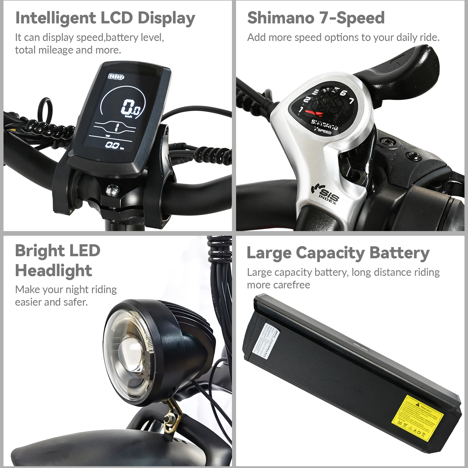 USA Stock Electric Bike Foldable Step-Thru Fat Tier Bike 20 Inch 2023 Version 48V 12Ah Removable Battery 500W Motor 35km/h Hydraulic Brakes 50KM Milea