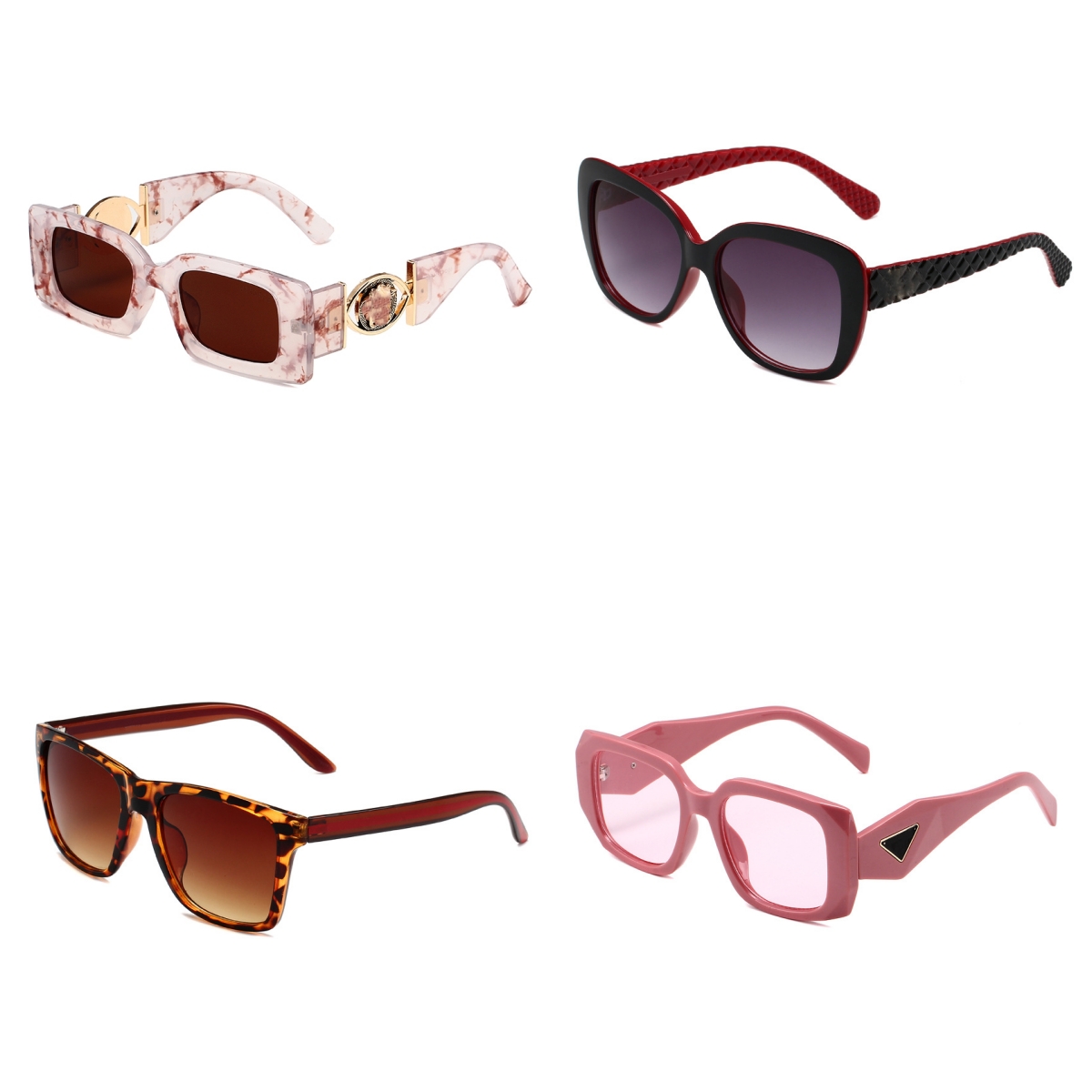 New Fashion Top Hot-selling Sunglasses Retro Polarized Sunglasses Men Womens Sports UV400 Outdoor Protection Rectangular Square Frame