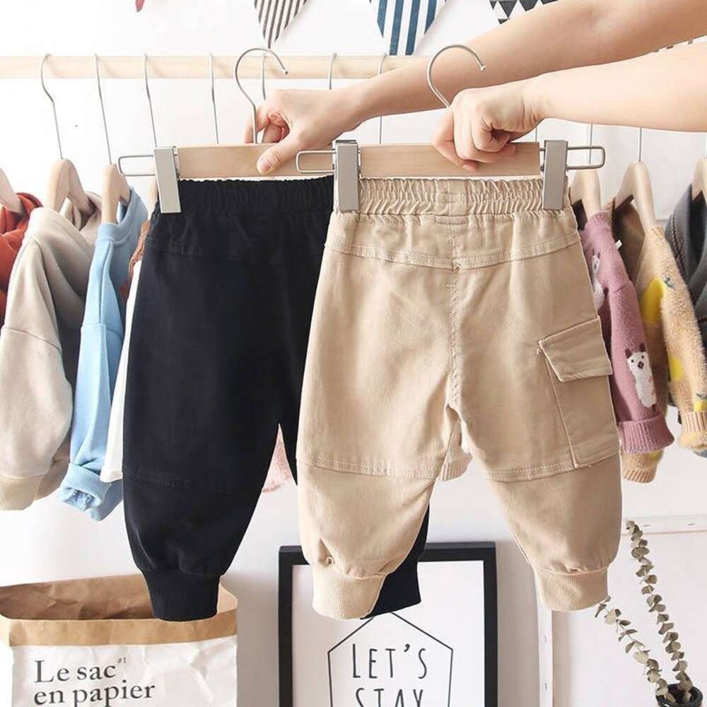 New Cotton Cargo Pants for 2-6 Years Old Solid Boys Casual Sport Pants Enfant Kids Children Trousers 2-8Years Clothes