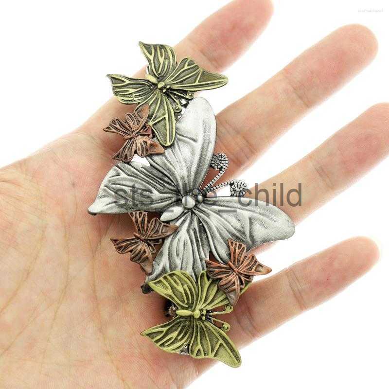 Hair Clips Barrettes Hair Clips RechicGu Dragonfly Barrette Animal Accessories Head Piece Clip Hairpin Woman Wedding Hairwear Retro Jewelry Gift x0913
