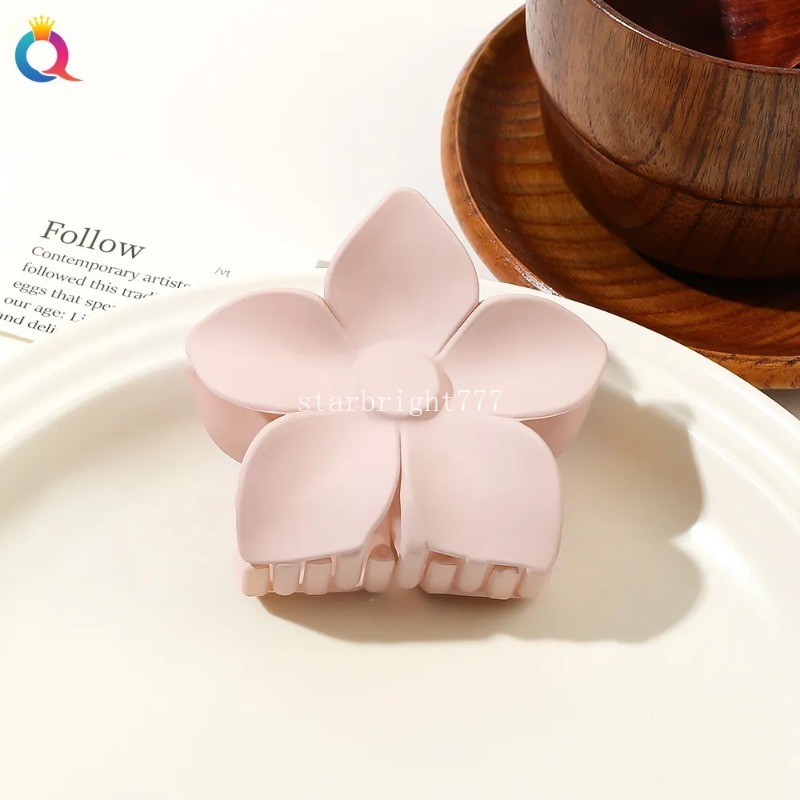 7cm Big Flower Hair Clip Summer Colorful Flower Hair Claws Clips for Women Beach Sweet Hairpins Girls Crab Barrettes Hair Accessories