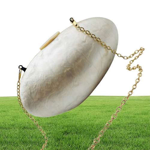 Brand Wallet Stylish Women Pearl Acrylic Evening Bag Designer Solid Shell Wedding Party Clutch Purse Dress Banquet Chain Handbag