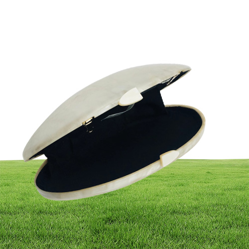 Brand Wallet Stylish Women Pearl Acrylic Evening Bag Designer Solid Shell Wedding Party Clutch Purse Dress Banquet Chain Handbag