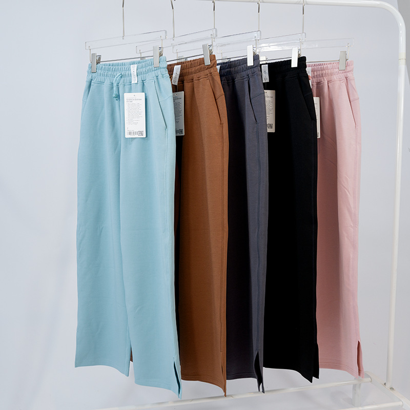 Yoga Softstreme Split-Hem Long Ladies' High Waist Soft Fabric Straight Jogger Trousers - Perfect for Leg Showcasing in Yoga & Fitness women softstreme