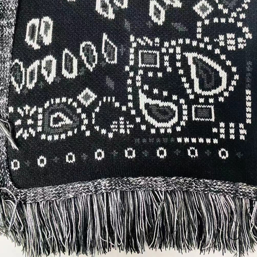 Women's Knits Tees WQJGR High Quality Jacquard Cardigan Sweater Women Wool Cashmere Kniited Tassel Loose Full Sleeve Fashion Autumn Winter 230912