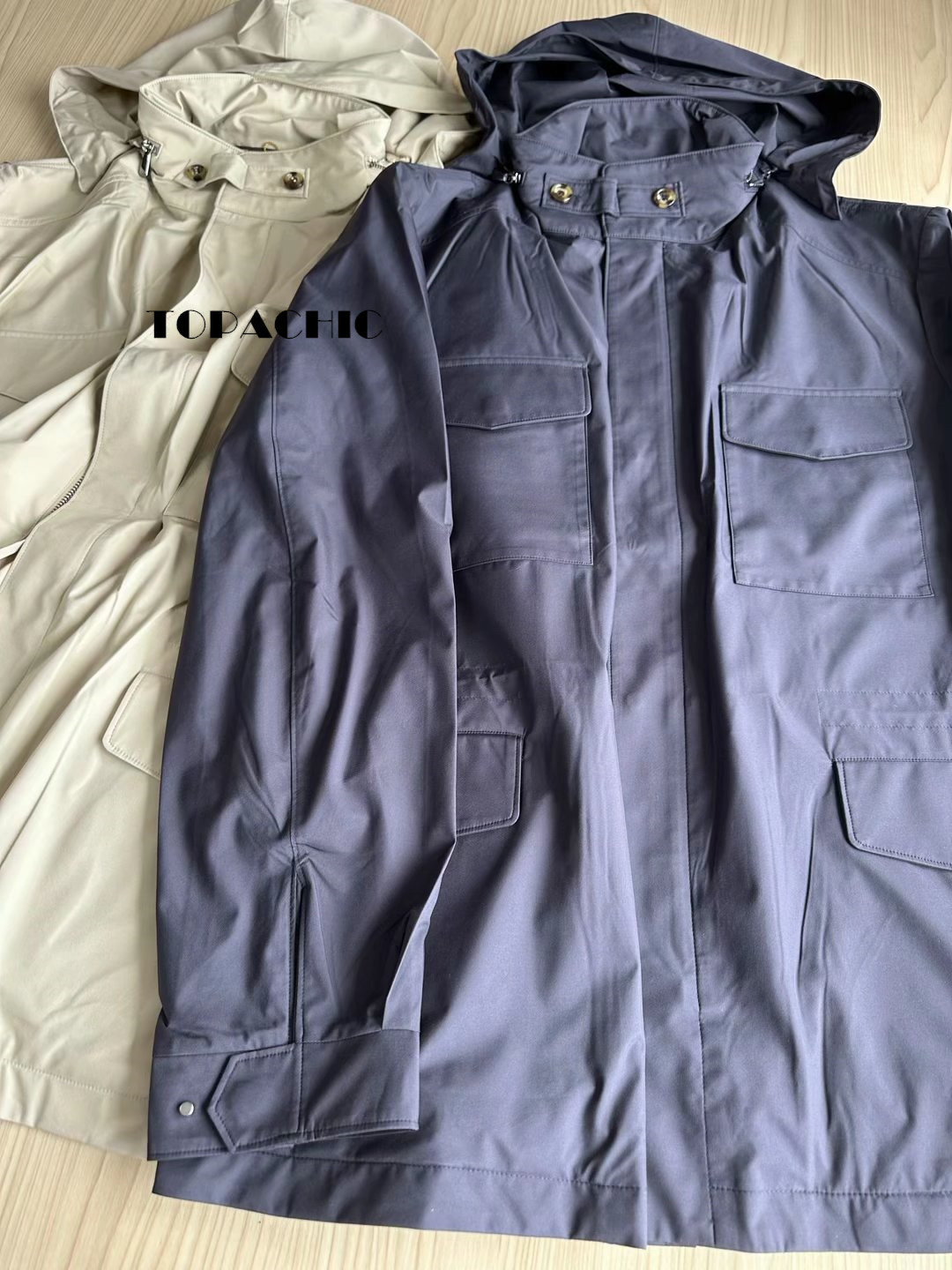 Men's Trench Coats 718 High Quality Hooded Coat for Men Casual Hat Detachable Drawstring Zipper 230912