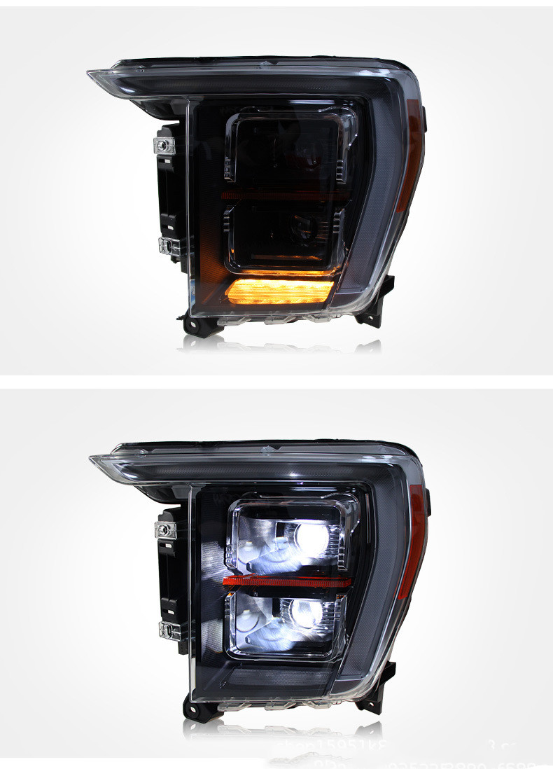 Car Headlight Assembly For Ford F-150 SVT Raptor 20 21-2023 LED Lens Headlights High Beam Signal Lamp