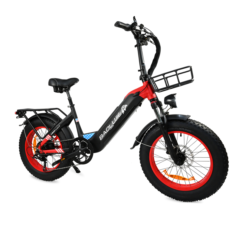 USA Stock Electric Bike Foldable Step-Thru Fat Tier Bike 20 Inch 2023 Version 48V 12Ah Removable Battery 500W Motor 35km/h Hydraulic Brakes 50KM Milea