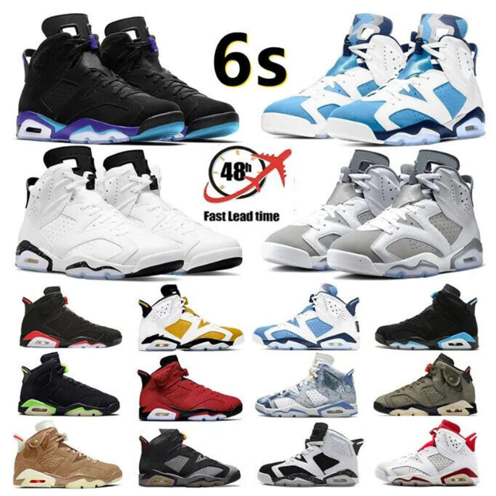 Jumpman 6 Mens Basketball Shoes Aqua Cool Grey Toro Yellow Ochre Metallic Silver Georgetown UNC Red Oreo Midnight Infrared DMP jorda6s Trainers Sports Sneakers