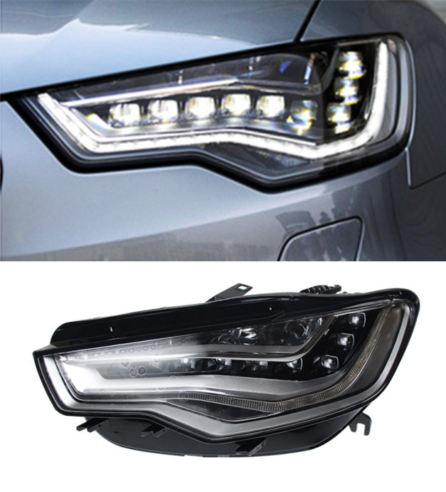 Cars For Audi A6L 2012-20 15 Headlight Assembly With Dragon Ball Full LED Headlights Daytime Turn Signals Lights