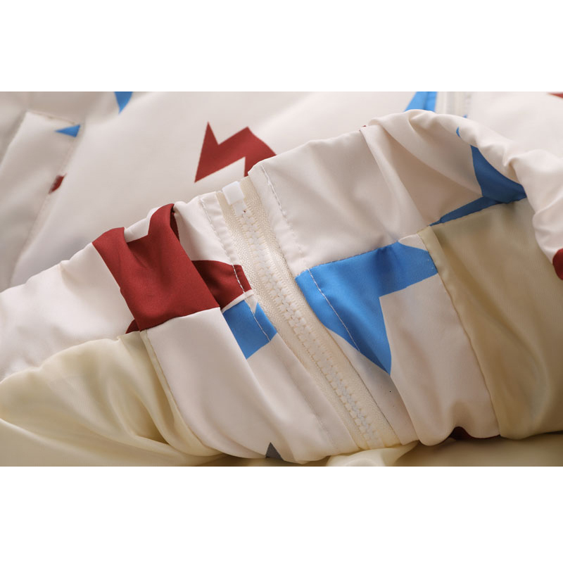 Men's Down Parkas Hip Hop Winter Jacket Men Street Stars Print Y2K Streetwear Retro Thicken Bubble Down Coats Harajuku Fashion Windproof Parkas 2