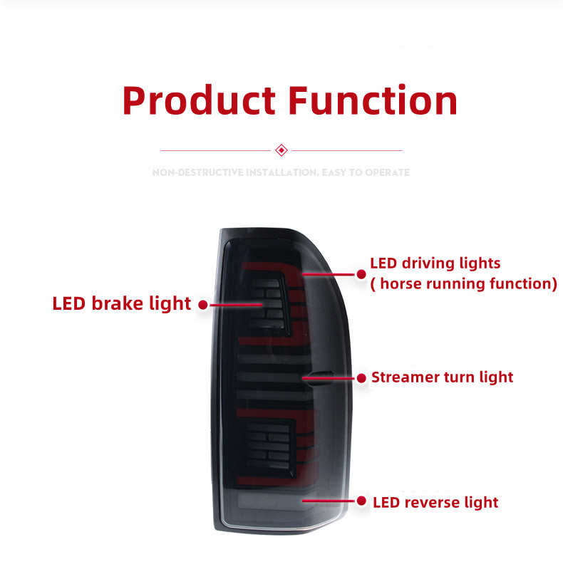 Car Taillight Assembly For Toyota Prado LC90 LC95 3400 1996-2002 LED Street Turn Signal Lights Accessory