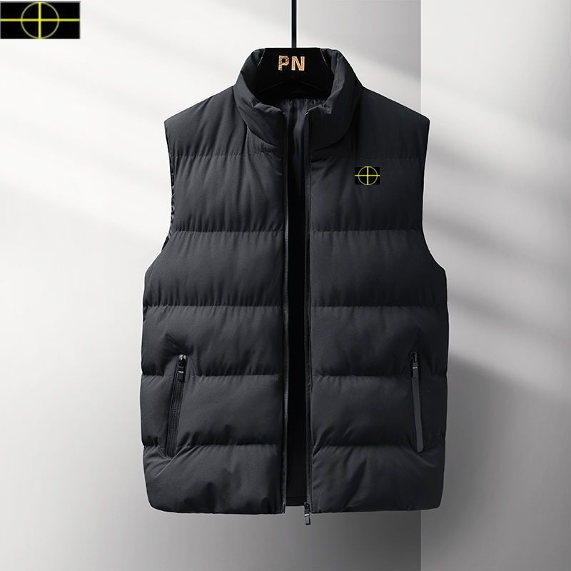 Plus Size Stone Autumn and Winter New Men's Vest Island Warm Men's Wear Plus Size Cotton Tank Top Coat5XL-d1