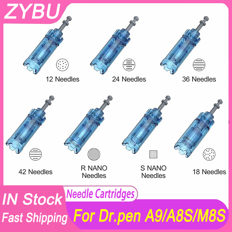 Original Manufacturer Dr.pen A9 Dermapen A8S Needle Cartridges Derma pen M8S tips 12 18 24 36 42 Pins Needle Cartridges Nano MTS Microneedle Disposabl
