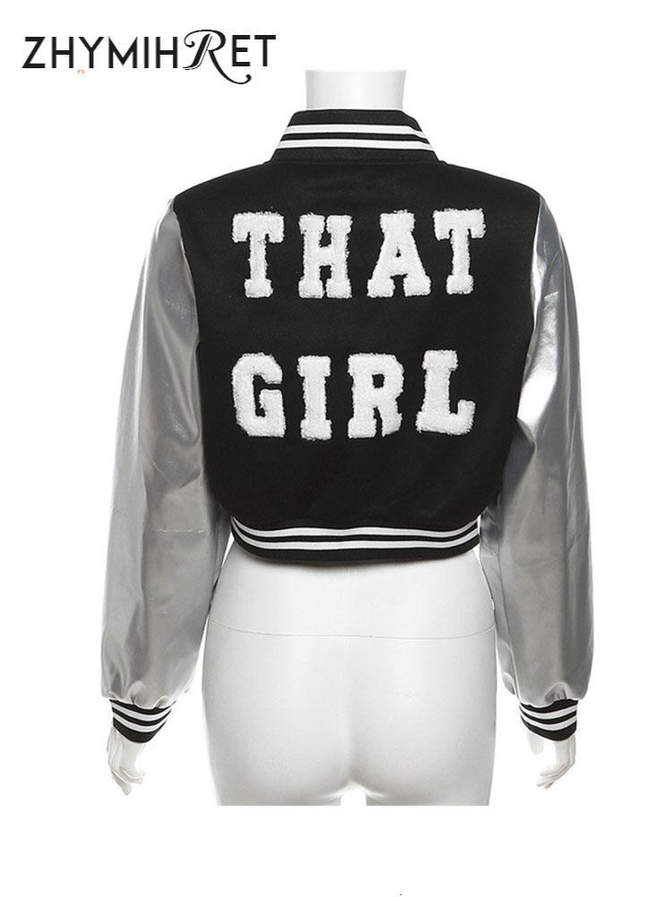 Women's Jackets Embroidered Letter Women's Jacket Long Sleeve Patchwork Short Coat sweet Streetwear Baseball Jersey Autumn Bomber Jacket 230