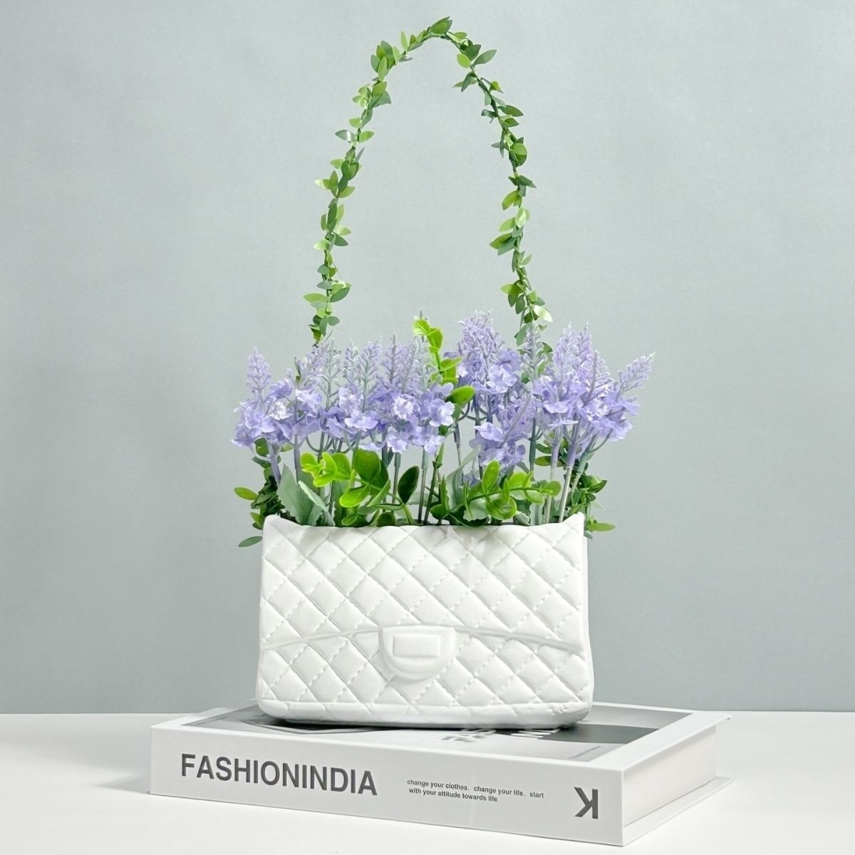 Vases Handbag Vase Flower Packaging Boxs Ceramic Bag Shaped Pot For Shop Wedding Valentine's Day Birthday Party Gifts 230914