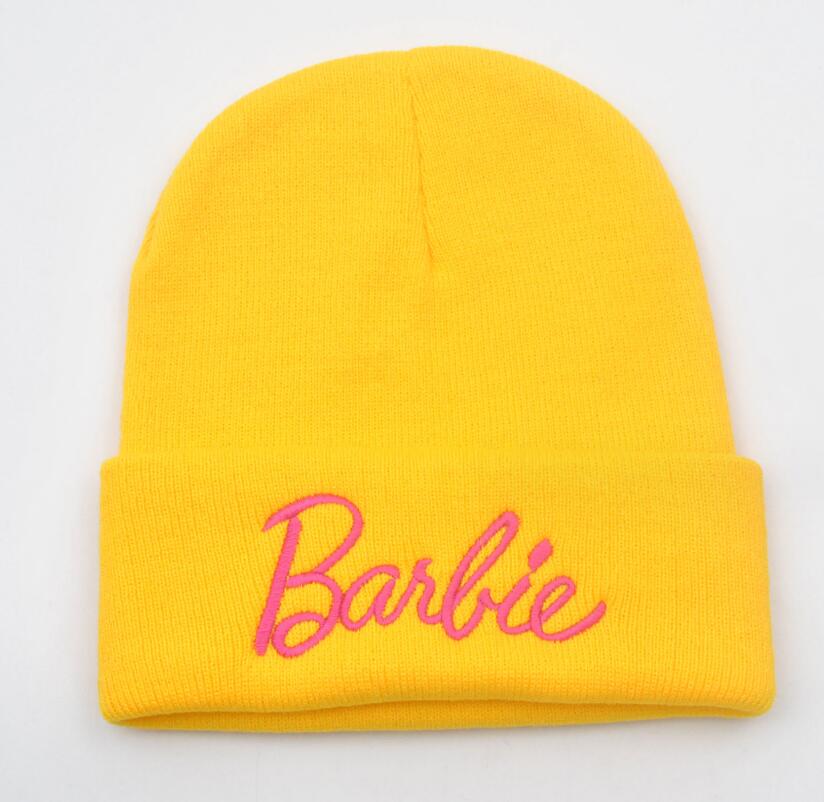 Fashion Letter Embroidery Girl Women Beanie Winter Protecting Ears Cute Knitted Warm Hat Outwear