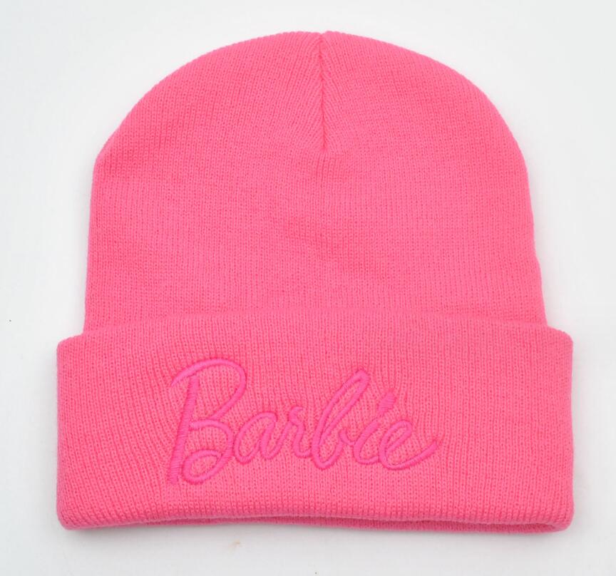 Fashion Letter Embroidery Girl Women Beanie Winter Protecting Ears Cute Knitted Warm Hat Outwear