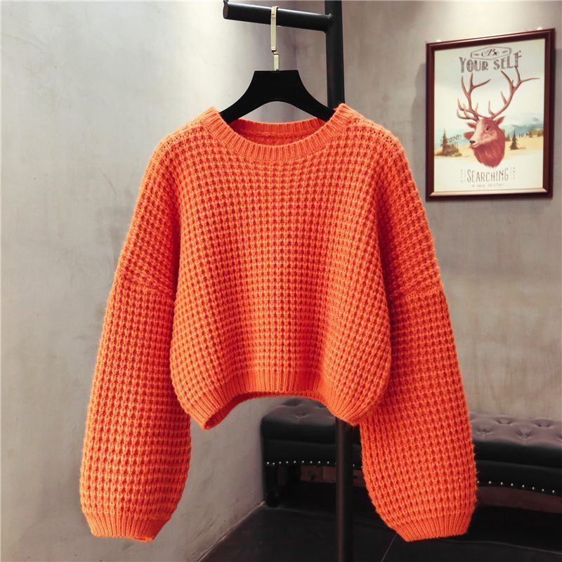 Women's Sweaters Women Sweater Long Sleeves Top Autumn Winter Solid Pullover O-Neck Casual Knitwears Warm Loose Jumpers Oversized 3XL 230912