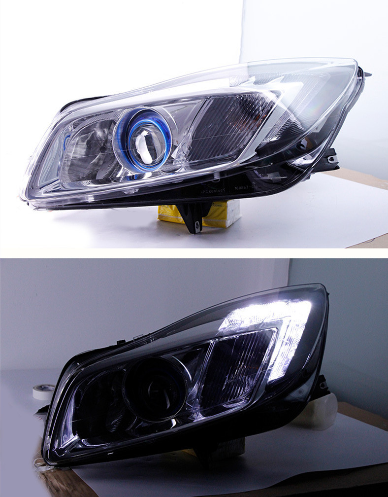 Car Front Light for Buick Regal GS 2009-2013 Headlight Assembly LED Daytime Running Light Dual Lens Xenon Headlights
