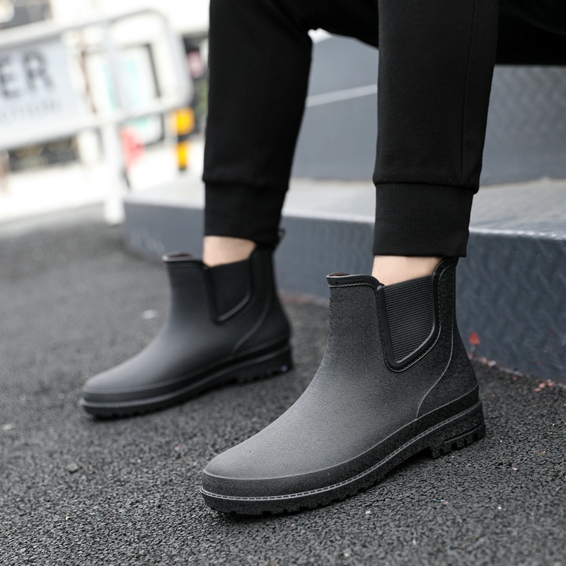 Boots Fishing Men's Short Tube Fishing Rain Boots Outdoor Rainy Waterproof Rubber Shoes Spring Comfortable Wading Water Boots 230914