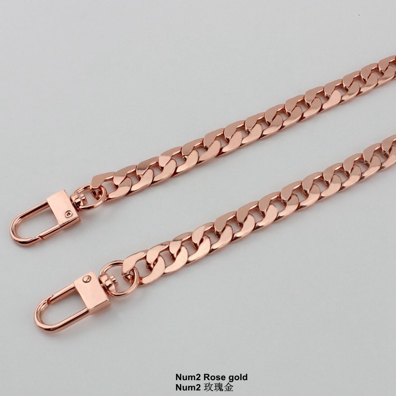 Bag Parts Accessories Width 10mm Rose gold chain bags purses strap accessory factory quality plating cover wholesale Flat chain 230914