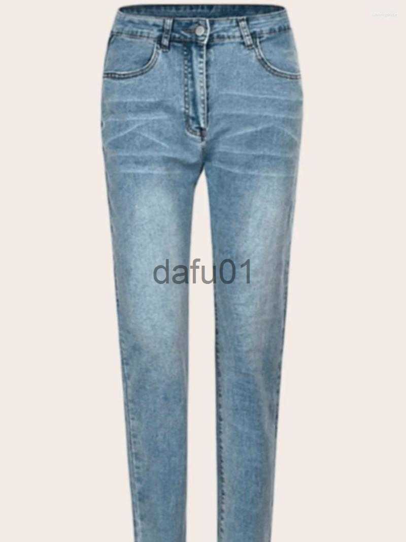 Women's Jeans Women's Jeans LW Mid Waist Cut Out Stretchy Wash Light Blue Back Hollow-out Denim Pants Women Fashion Streetwears Sexy Zipper 