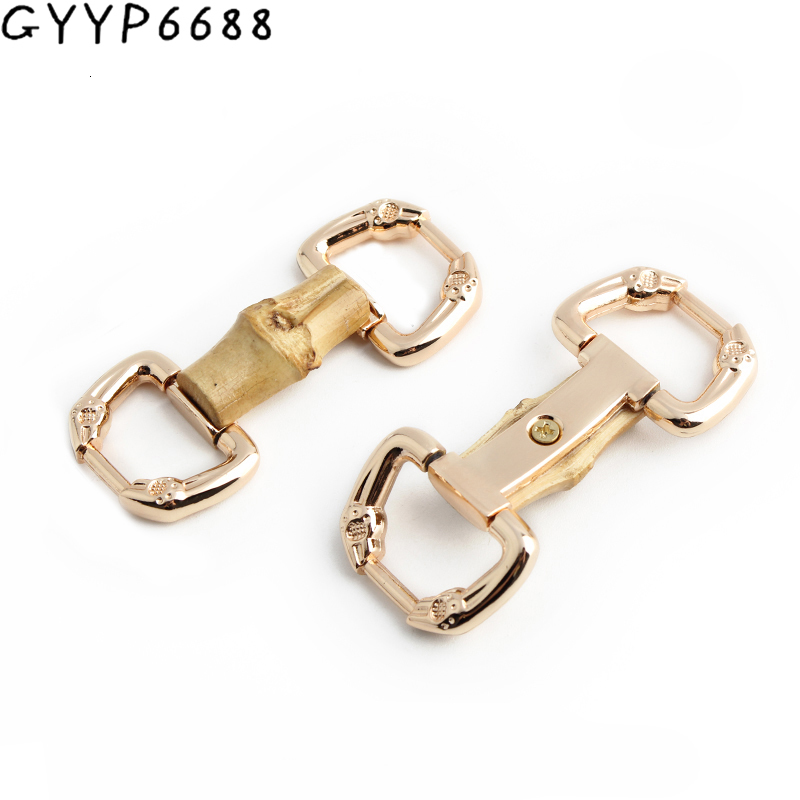 Bag Parts Accessories 2-10-30PCS Bamboo Hanger Connector For Bags Handbag Shoulder Clasps Leather Strap Clip Buckles Decorative Hardware Accessories 2